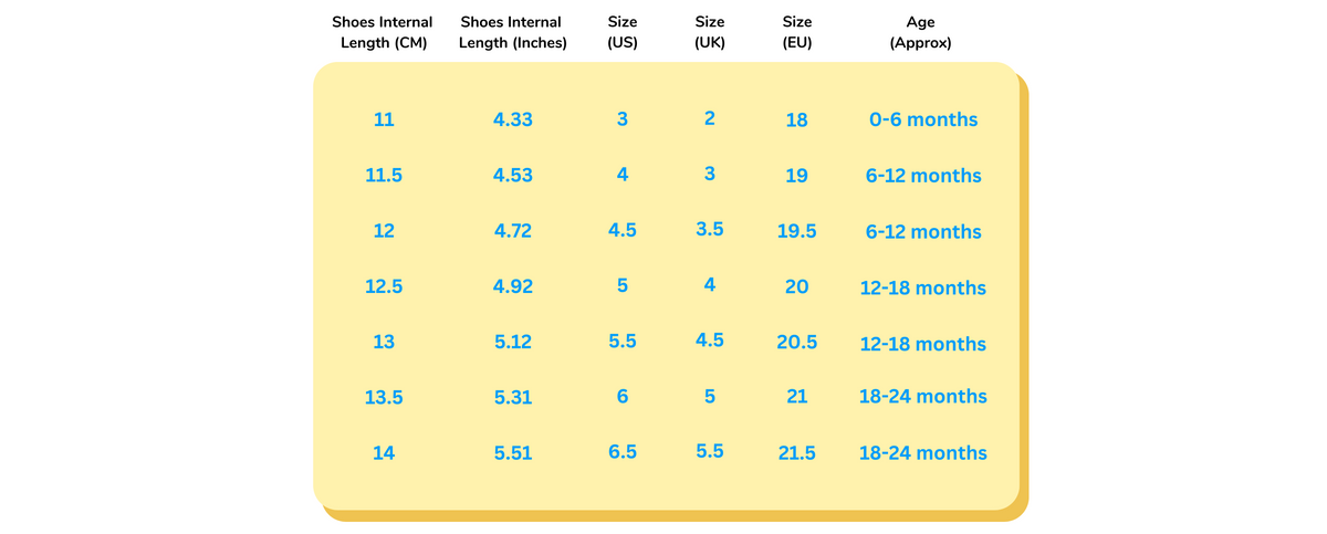 Size Chart – Giggles & Kicks